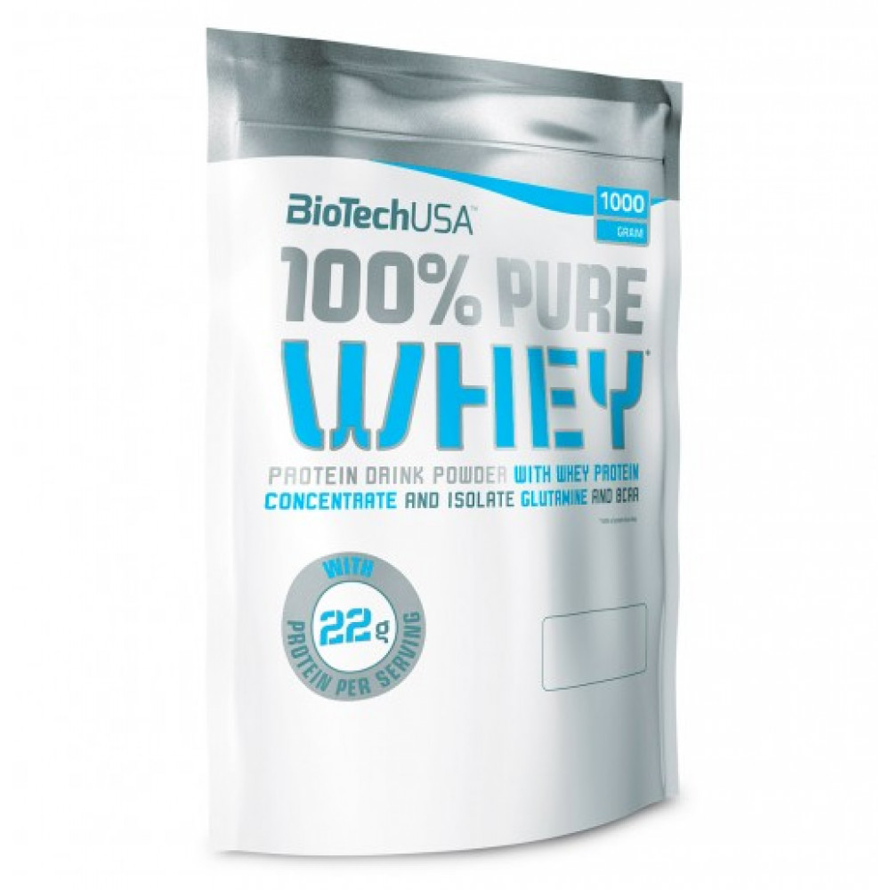 Протеин сывороточный (концентрат+изолят) 100% Pure Whey Biotech USA 1000г (нейтральный)