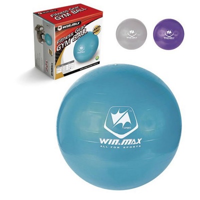 Гимнастический мяч с насосом Winmax Sport WMF09648 blue 75 см Антивзрыв - фото