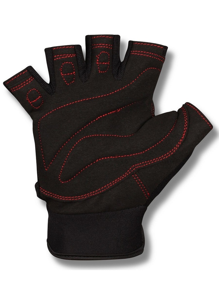 Перчатки для фитнеса INDIGO SB-16-1575 замша+эластан+неопрен (S, M, L, черный) - фото2
