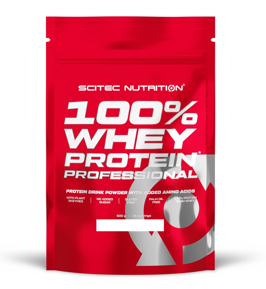 Протеин сывороточный (концентрат+изолят) Whey Protein Professional Scitec Nutrition 500г (клубника)