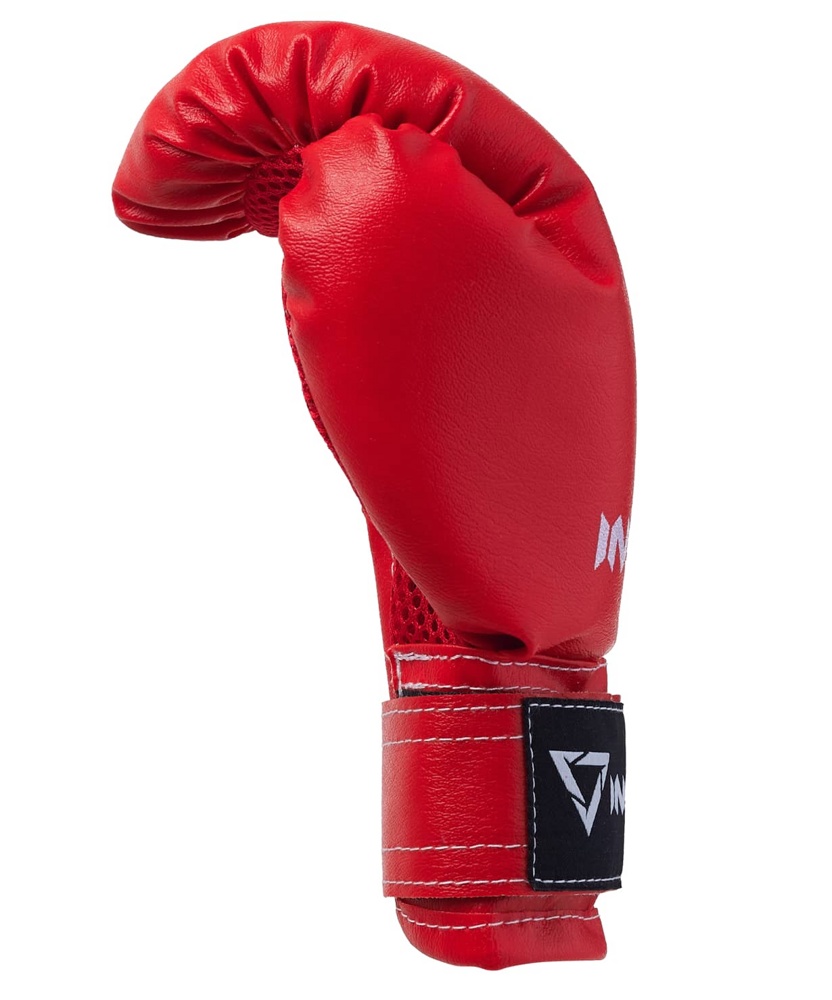 Боксерский мешок и перчатки INSANE FIGHT, красный, 45х20 см, 2,3 кг, 6 oz