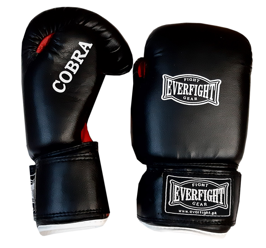 Боксерские перчатки EVERFIGHT EGB-529 COBRA Black (8, 12 унц.)