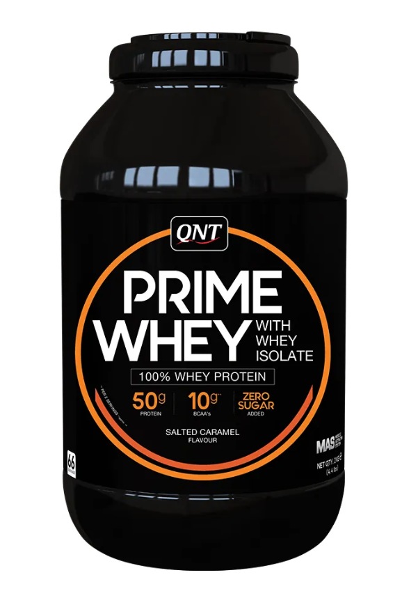 Протеин сывороточный (концентрат+изолят) Prime Whey QNT 2000г (соленая карамель)