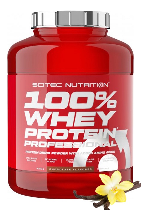 Протеин сывороточный (концентрат+изолят) Whey Protein Professional Scitec Nutrition 2350г (ваниль) - фото