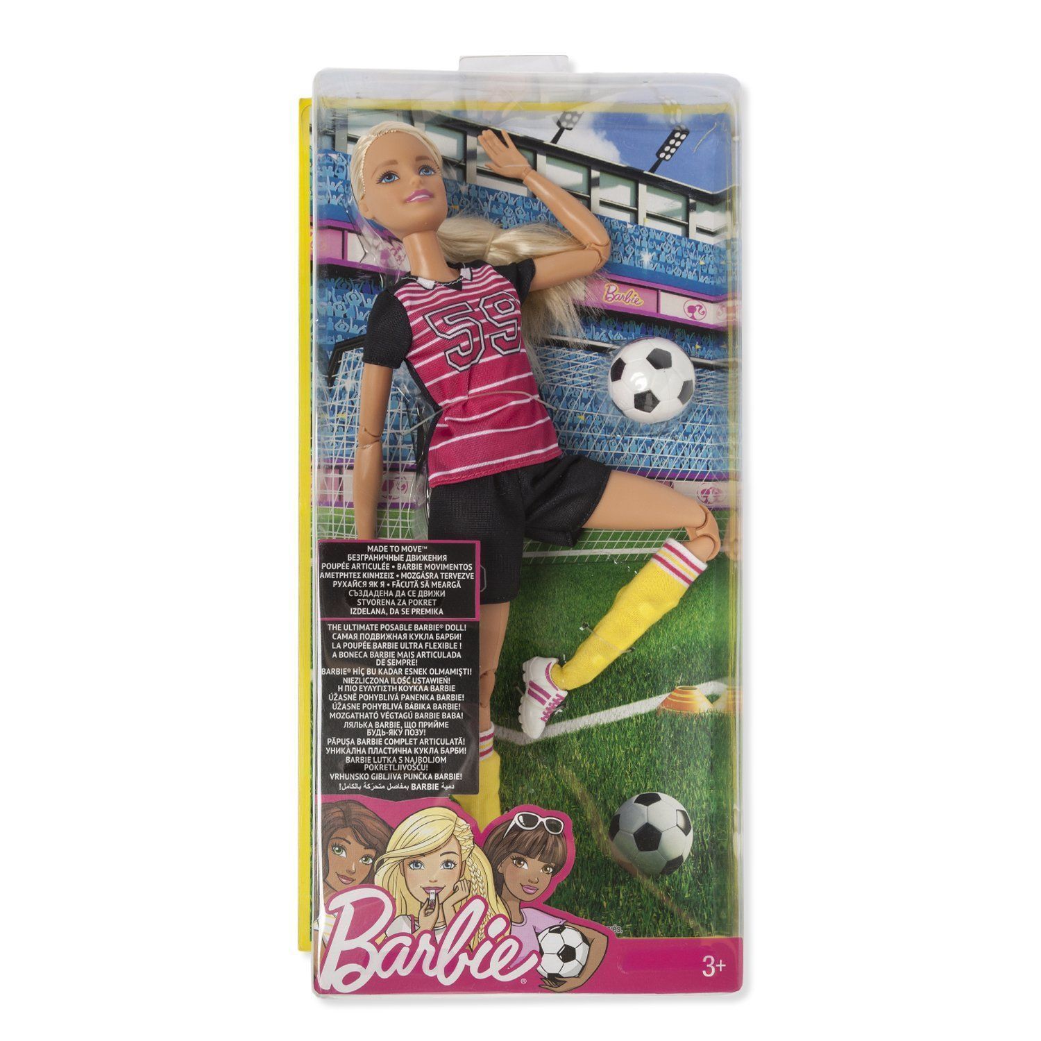 Кукла Барби MADE TO MOVE Футболистка DVF68/DVF69