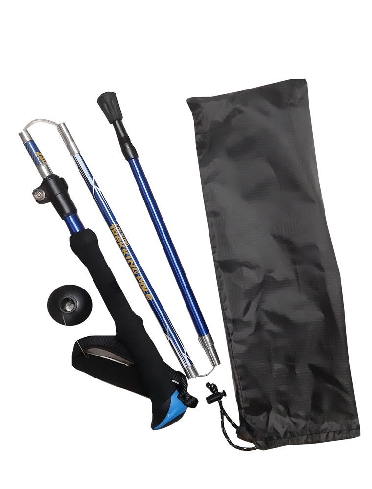 Палки телескопические для скандинавской ходьбы Fora XG-03 Trekking Compact в чехле, 65-135 см синий - фото2