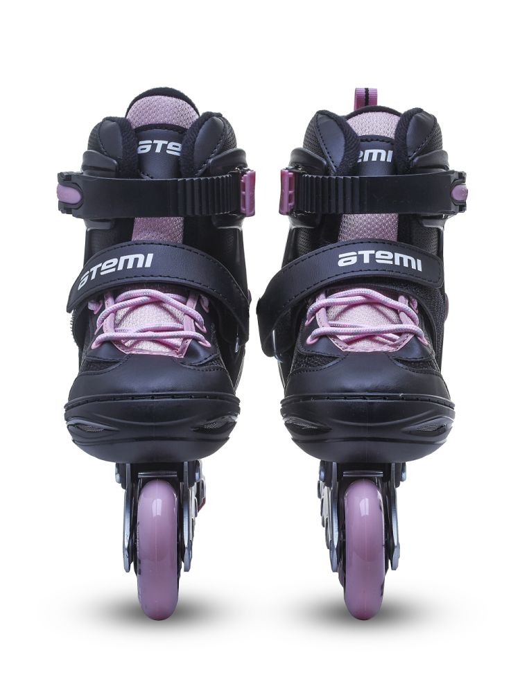 Роликовые коньки раздвижные Atemi AIS01AS (30-33) черно-розовые