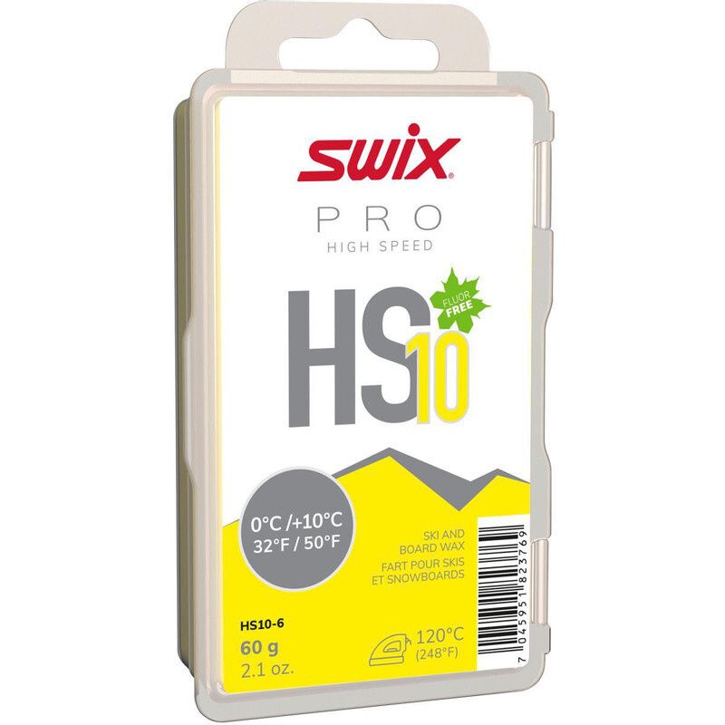 Мазь скольжения лыжная Парафин безфтористый Swix HS10 Yellow 0C/+10C, 60 гр