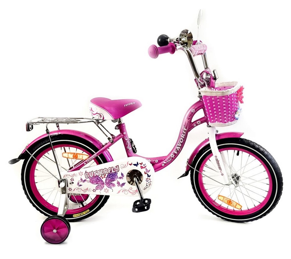 Детский велосипед Favorit Butterfly 16 (розовый/белый, 2020) BUT-16PN
