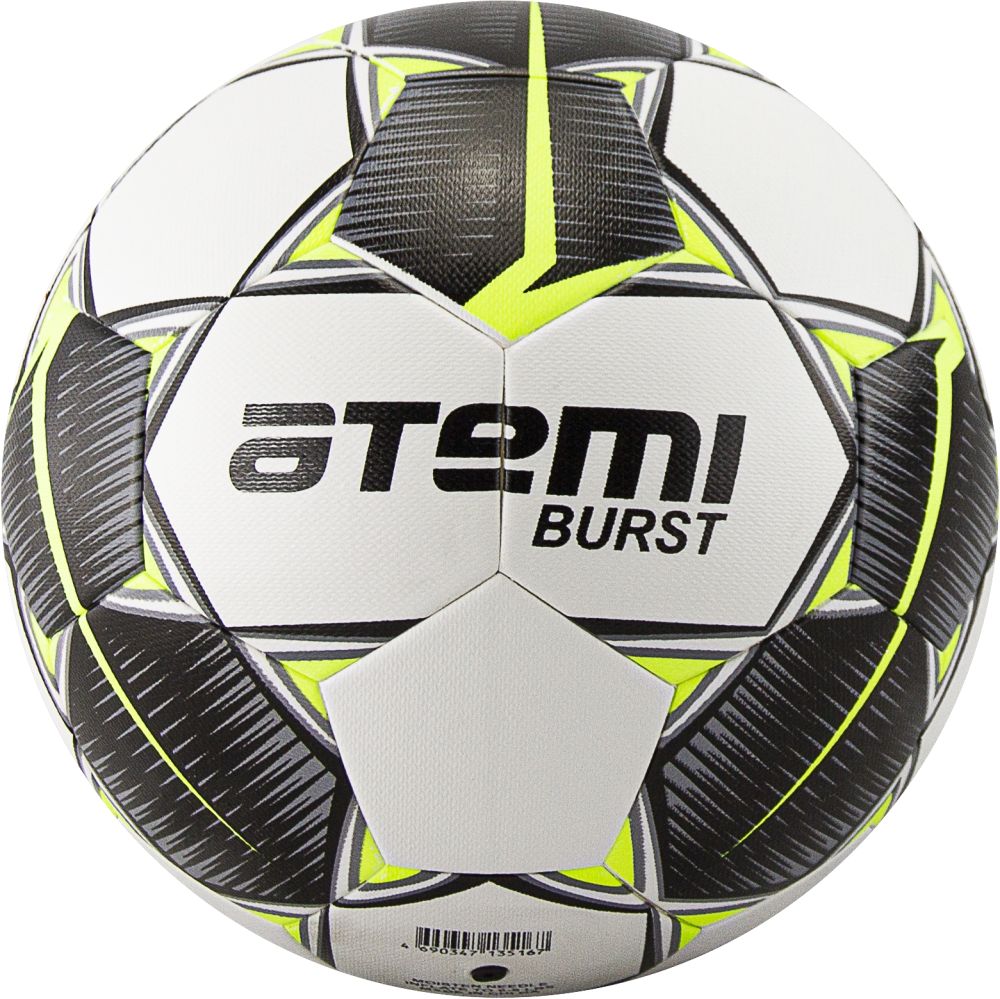 Мяч футбольный №5 Atemi Burst white/black/yellow
