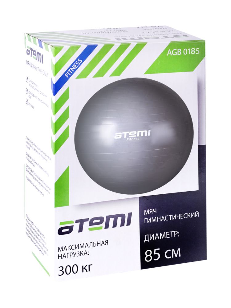 Гимнастический мяч Atemi AGB-01-85 85 см серый Антивзрыв