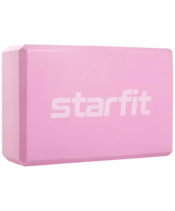 Блок для йоги STARFIT Core YB-200 (22,5х15х8 см, розовый пастель) - фото