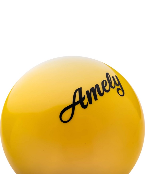 Мяч для художественной гимнастики Amely AGB-101 (19см, 400гр) желтый - фото2