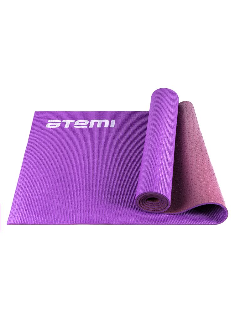 Коврик для фитнеса гимнастический ATEMI AYM01DB PVC 173х61х0,6см фиолетовый двусторонний