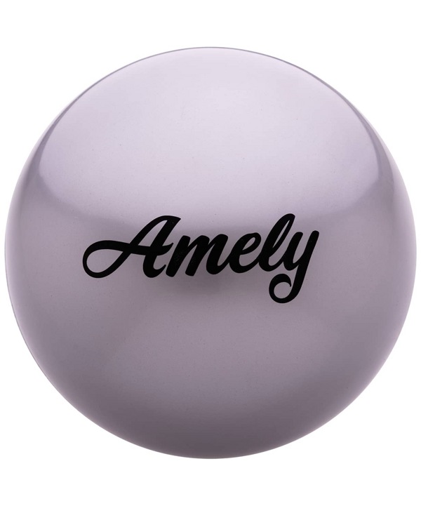 Мяч для художественной гимнастики Amely AGB-101 (19см, 400гр) серый - фото