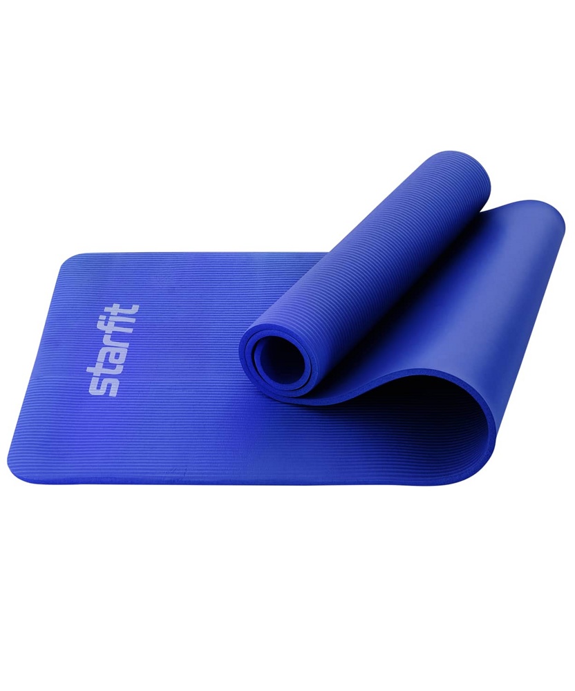 Коврик для фитнеса гимнастический Starfit FM-301 NBR 12мм (темно-синий)