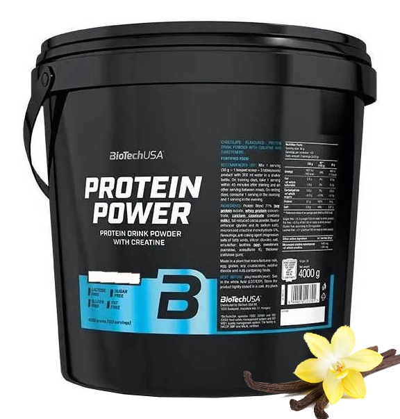 Протеин комплексный (соевый, казеин, сывороточный концентрат) Protein Power Biotech USA 4000г (ваниль)