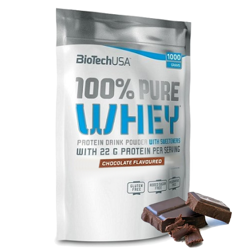 Протеин сывороточный (концентрат+изолят) 100% Pure Whey Biotech USA 1000г (шоколад)