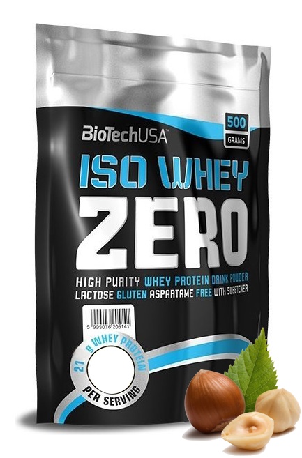 Протеин сывороточный (изолят) Iso Whey Zero Biotech USA 500г (лесной орех) - фото