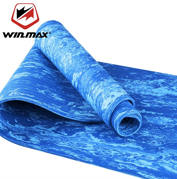 Коврик для фитнеса гимнастический Win.max TPE 8 мм (голубой) WMF73304D