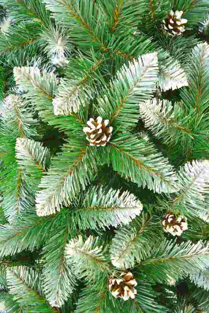 Искусственная елка Christmas Tree Ель таежная с шишками и белыми концами DTBS-13 1,3м