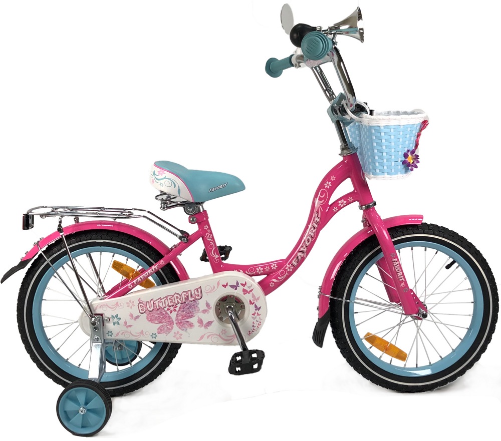 Детский велосипед Favorit Butterfly 16 (розовый/бирюзовый, 2020) BUT-16BL