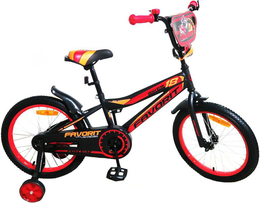 Детский велосипед Favorit Biker 18 (черный/красный 2019) BIK-18RD