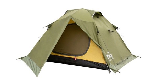 Палатка туристическая 3-х местная Tramp Peak 3 Green (V2) (8000 mm) - фото