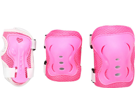 Роликовые коньки раздвижные (набор защиты) (31-34, 35-38) Relmax P01-Set Pink/White