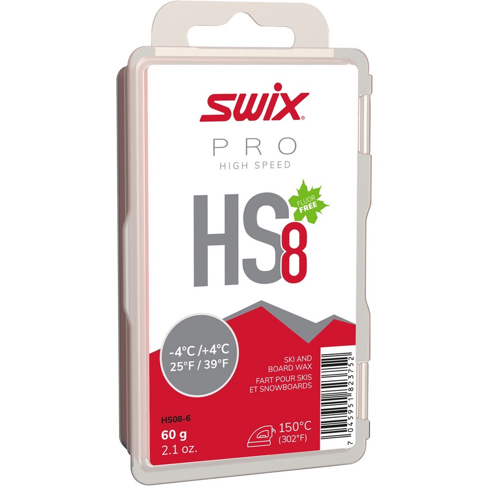 Мазь скольжения лыжная Парафин безфтористый Swix HS8 Red -4C/+4C, 60 гр