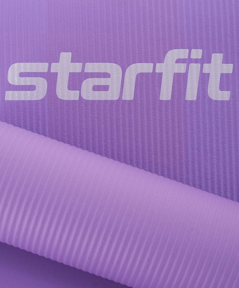 Коврик для фитнеса гимнастический Starfit FM-301 NBR 10мм (фиолетовый пастель)