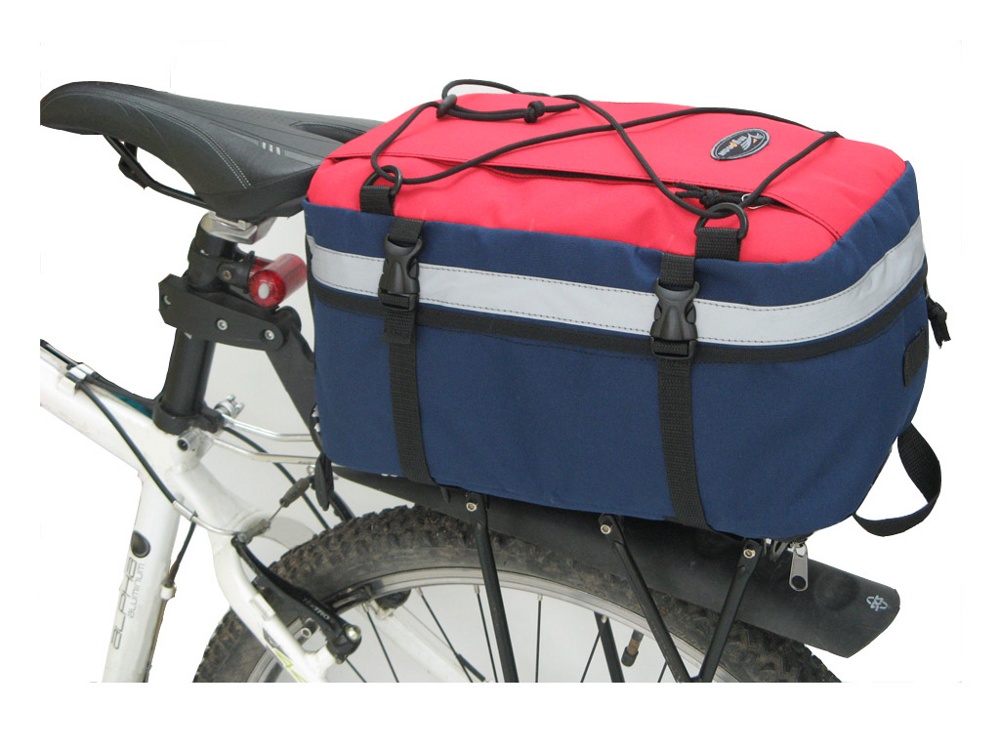 Велосумка на багажник Турлан Крок-15 л красный/синий