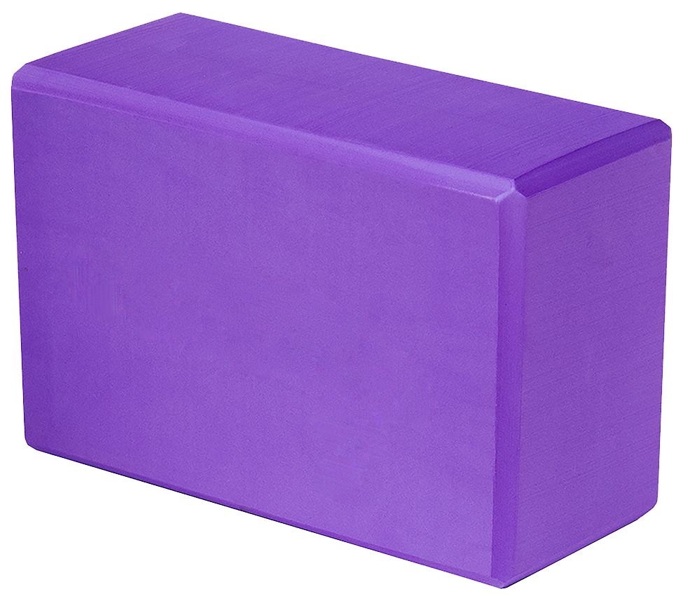 Блок для йоги ATEMI AYB02P 228x152x76 фиолетовый - фото