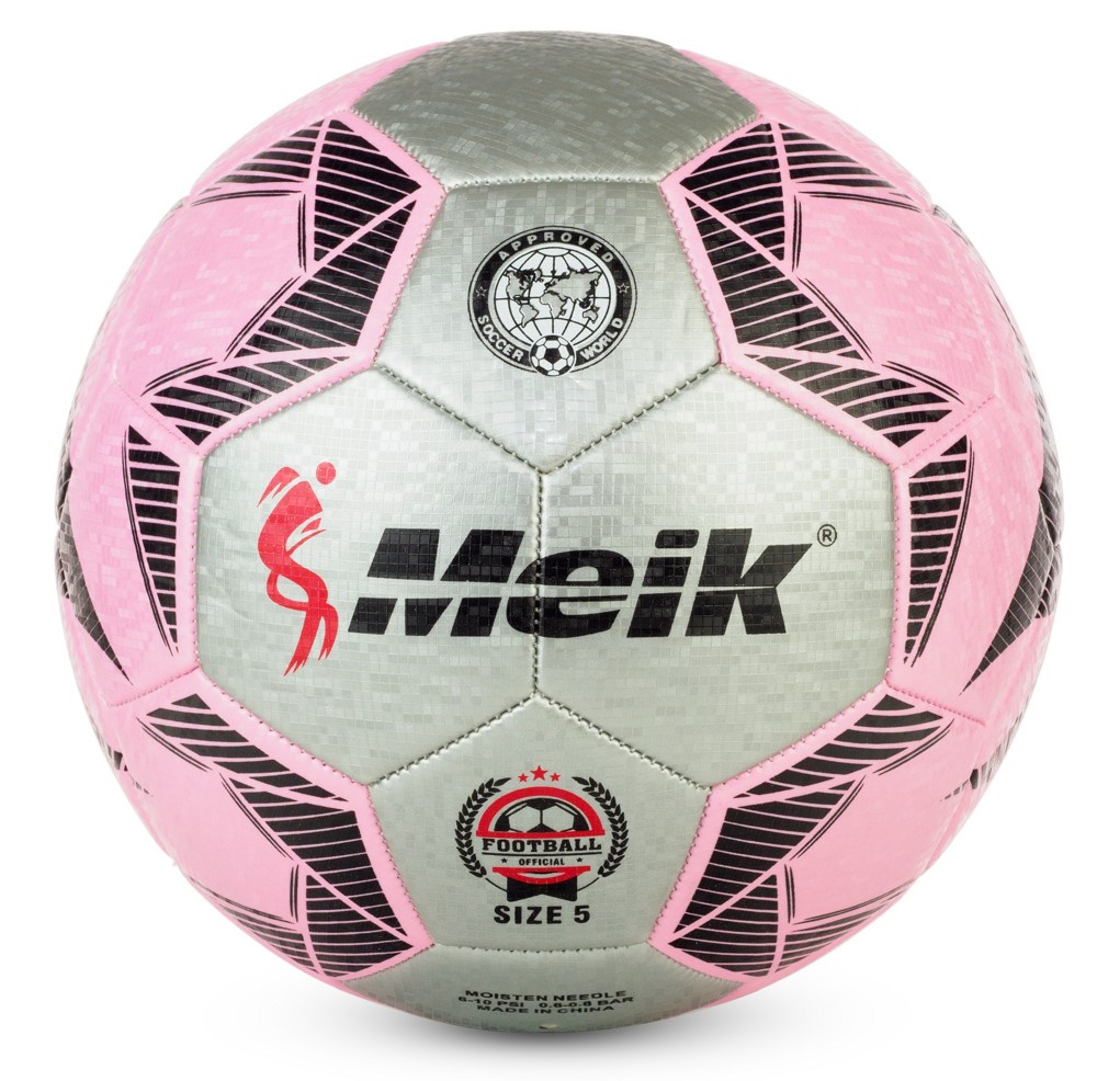 Мяч футбольный №5 Meik MK-139 Pink - фото