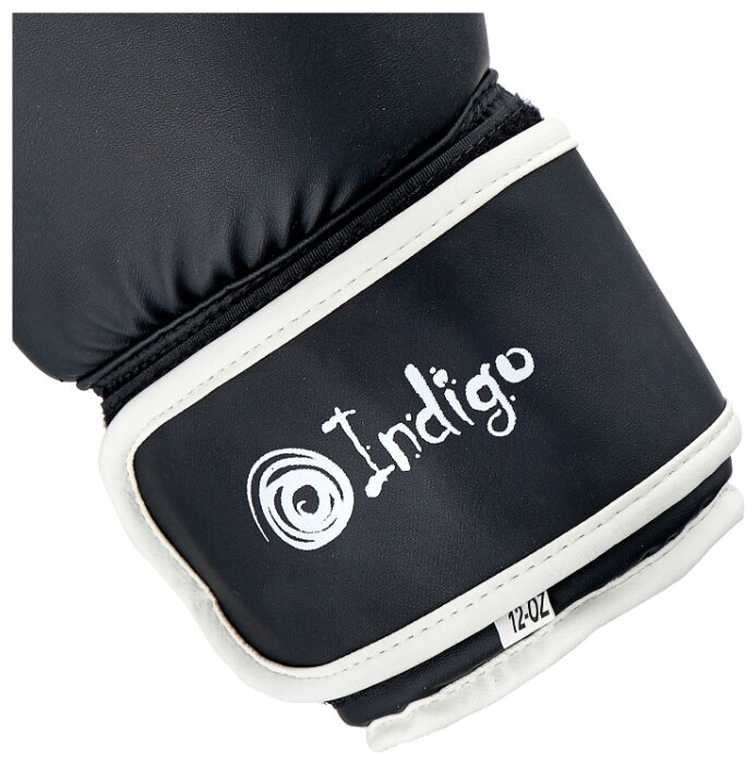 Боксерские перчатки INDIGO PS-790 (черный, 8 унций)
