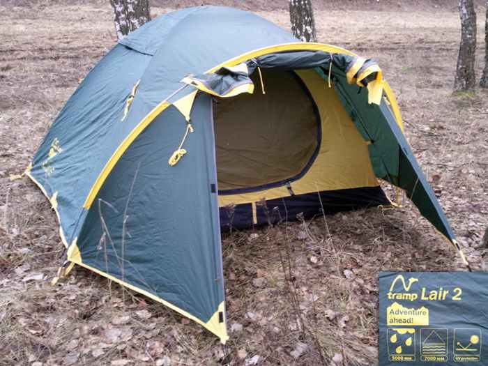 Палатка туристическая 2-x местная Tramp LAIR 2 (V2) (6000 mm)