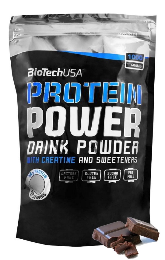 Протеин комплексный (соевый, казеин, сывороточный концентрат) Protein Power Biotech USA 1000г (шоколад) - фото