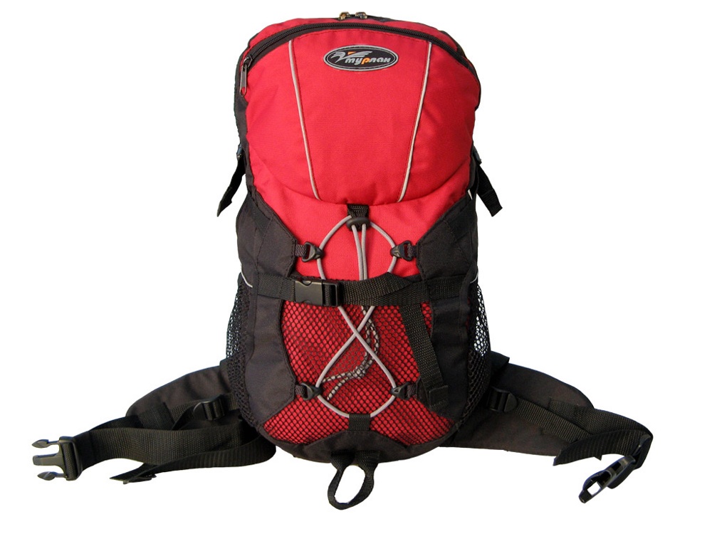 Рюкзак с вентилируемой спиной Турлан Стриж-18 л красный/черный - фото2