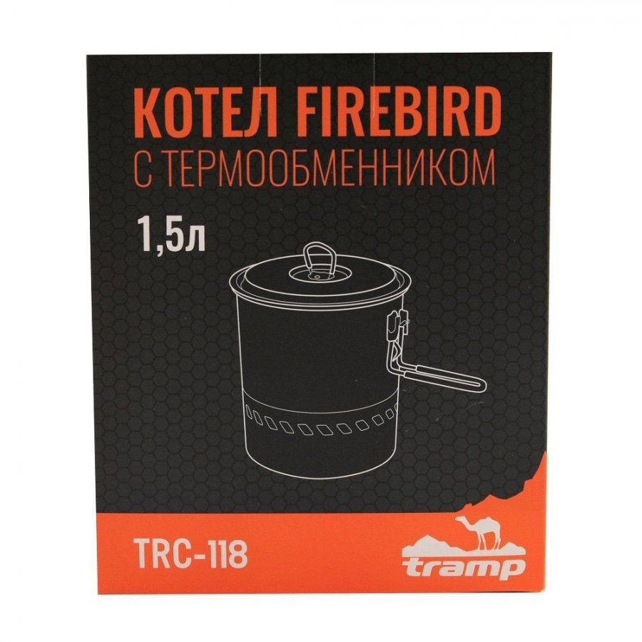 Котелок Tramp Firebird TRC-118 1,5л с термообменником (анодированный алюминий)