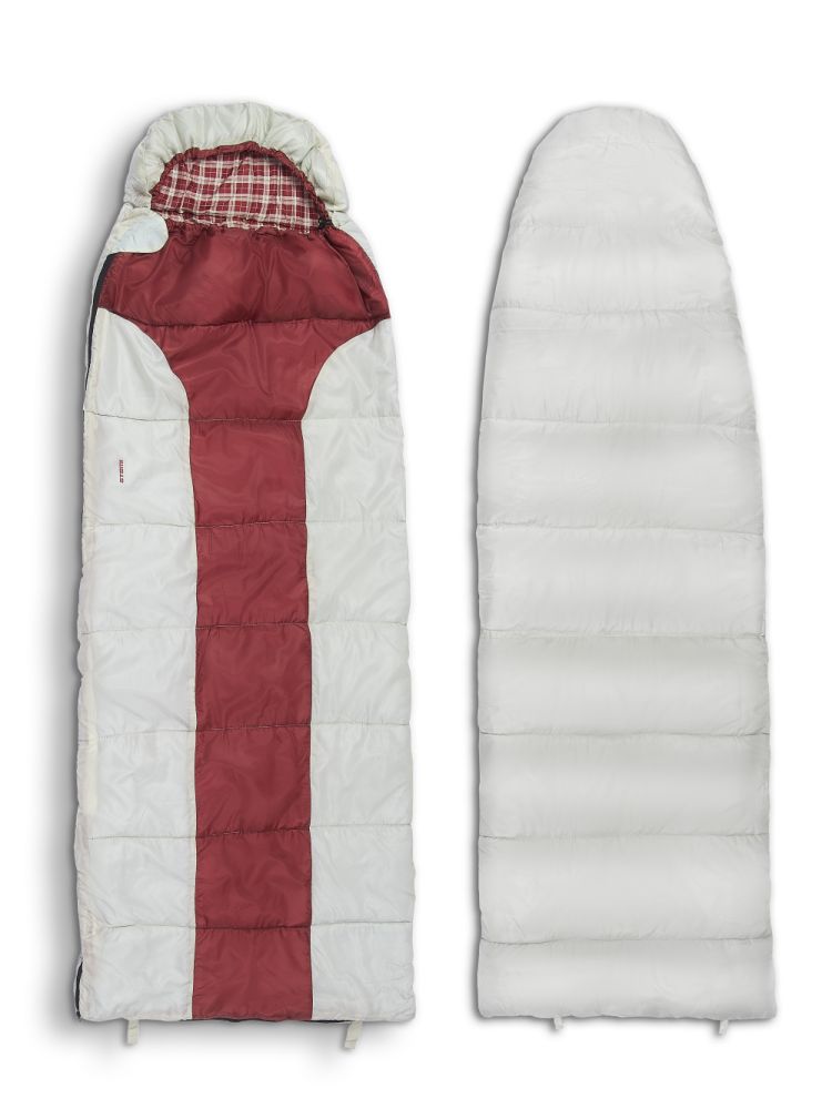 Спальный мешок туристический Atemi Quilt 250LN (левая молния, серый/красный) 250 гр/м3, +5, левый