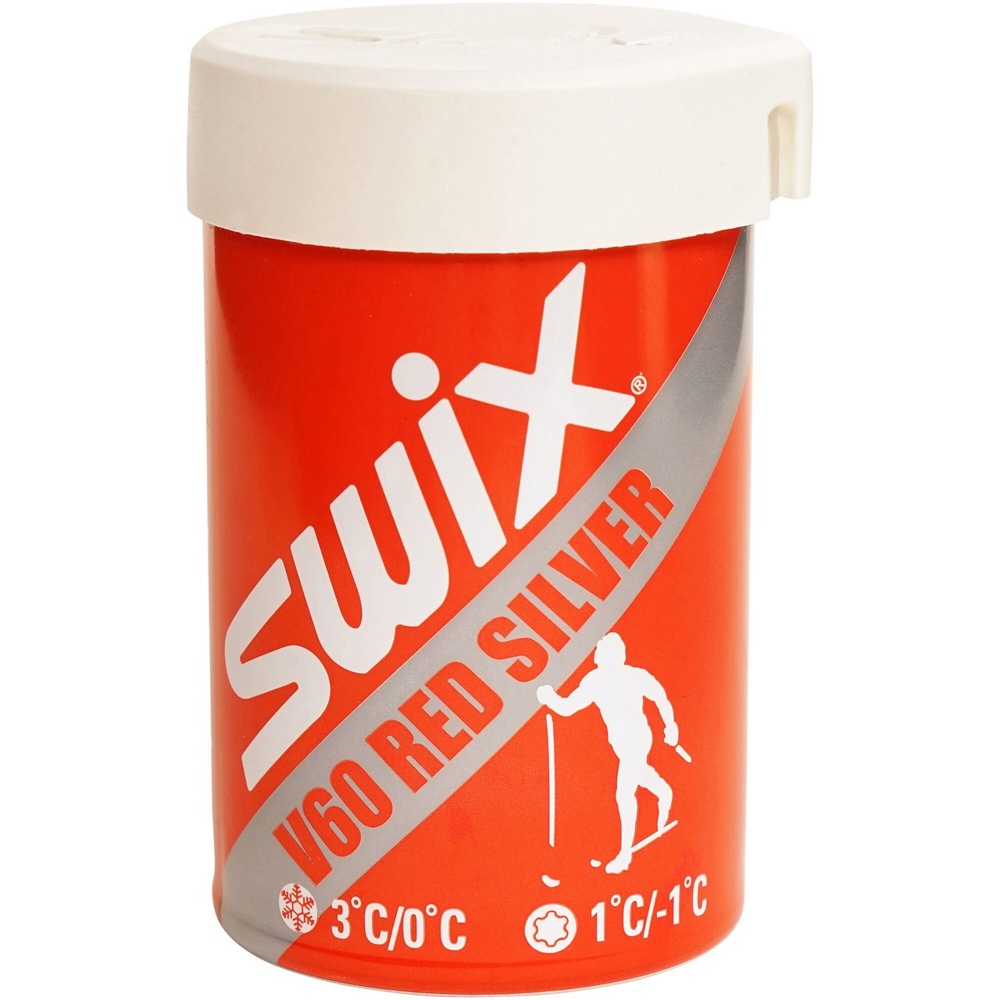 Мазь держания лыжная Swix V60 Red Silver 0/+3C, 45 гр.