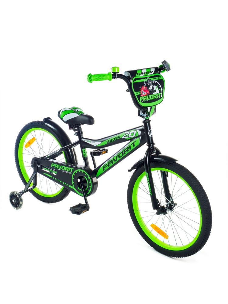Детский велосипед Favorit Biker 20 BIK-20GN зеленый