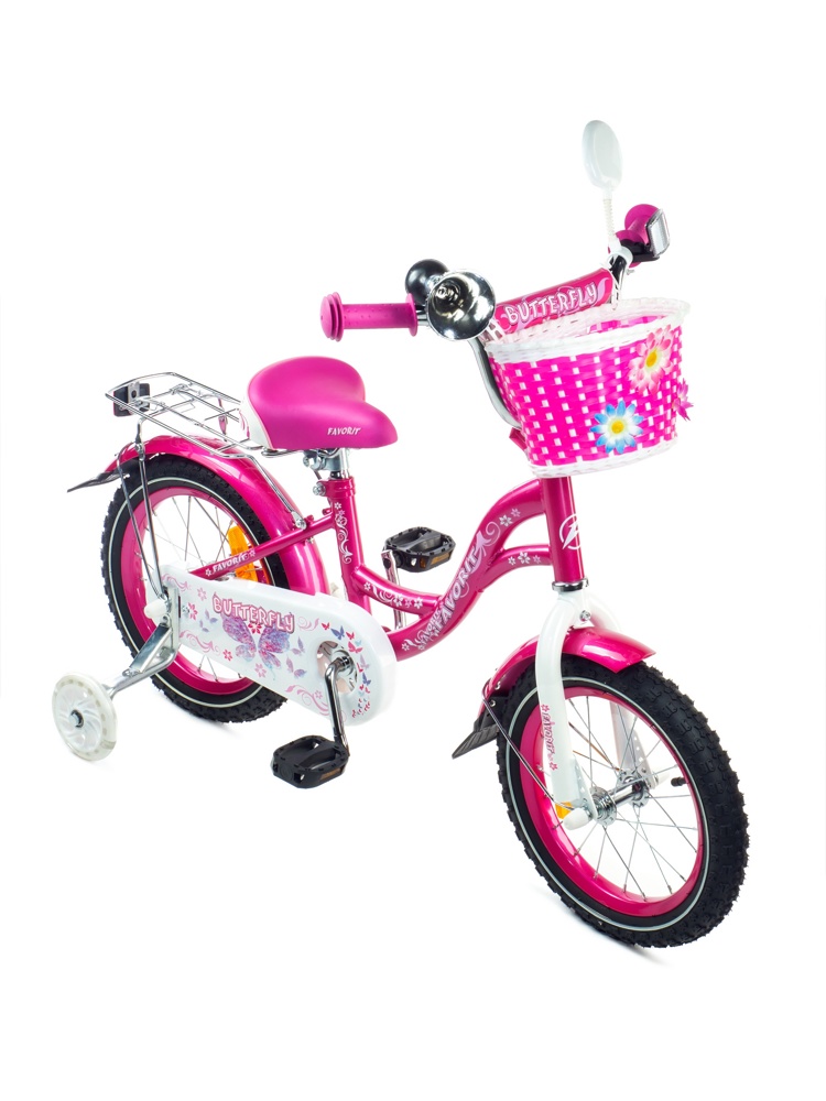 Детский велосипед Favorit Butterfly 14 BUT-14PN розовый/белый - фото2