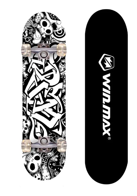 Скейтборд WIN.MAX Skull graffiti WME05220Z1 - фото