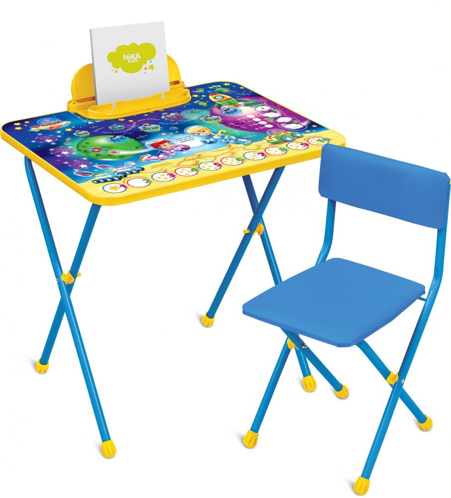 Комплект детской мебели складной НИКА КП2/8 Математика в космосе (пенал,стол+мягкий стул) - фото