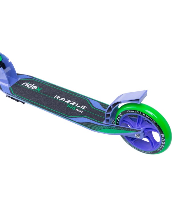Самокат 2-х колесный RIDEX Razzle violet/green 145мм, 18393