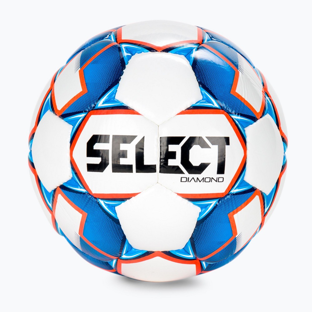 Мяч футбольный №4 Select Diamond 4 white/blue/orange - фото