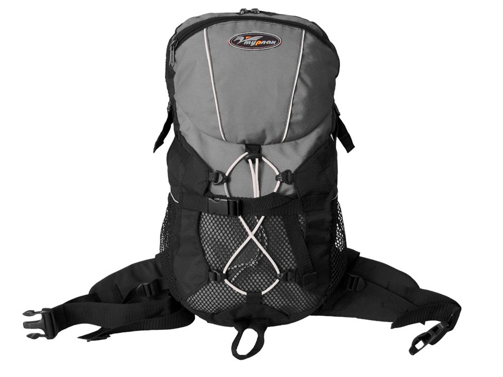 Рюкзак с вентилируемой спиной Турлан Стриж-18 л серый/черный - фото2
