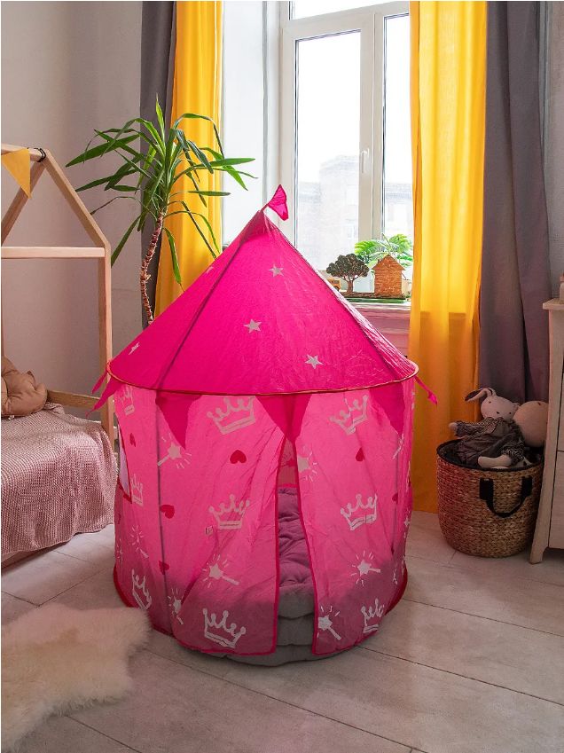 Детская игровая палатка Замок Принцессы ФЕЯ ПОРЯДКА CT-060 розовый 100х140см - фото4