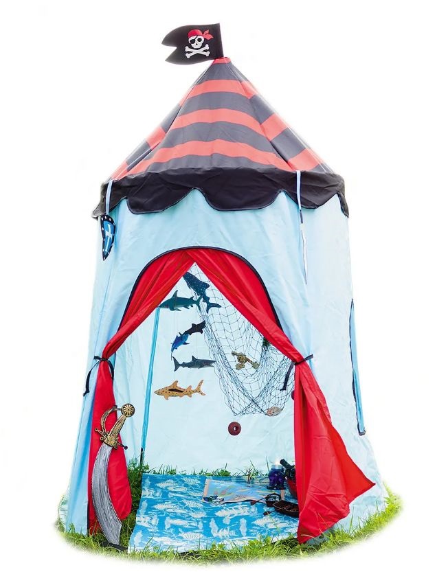 Детская игровая палатка Замок Корсара ФЕЯ ПОРЯДКА CT-070 голубой/черный 110х160см - фото